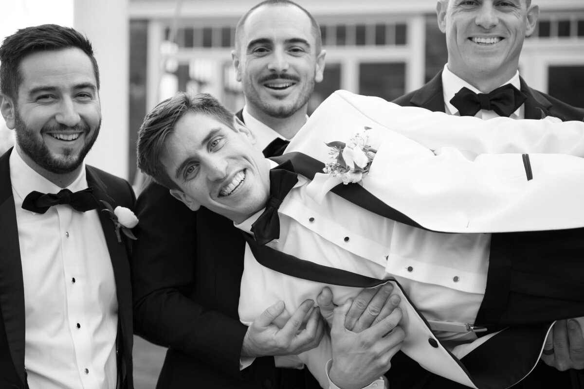 Groom Party Portrait by Lisa Blanche Photography