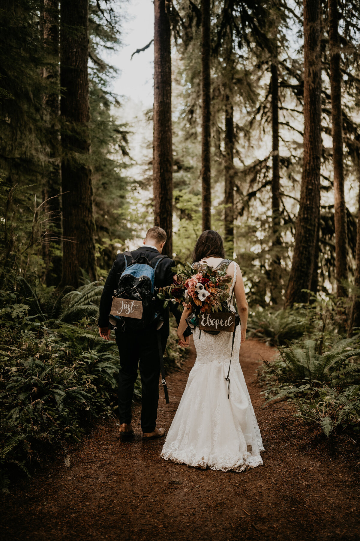 Brit Rader Photography_Fall Oregon Forest Hiking Adventure Elopement Wedding-4028