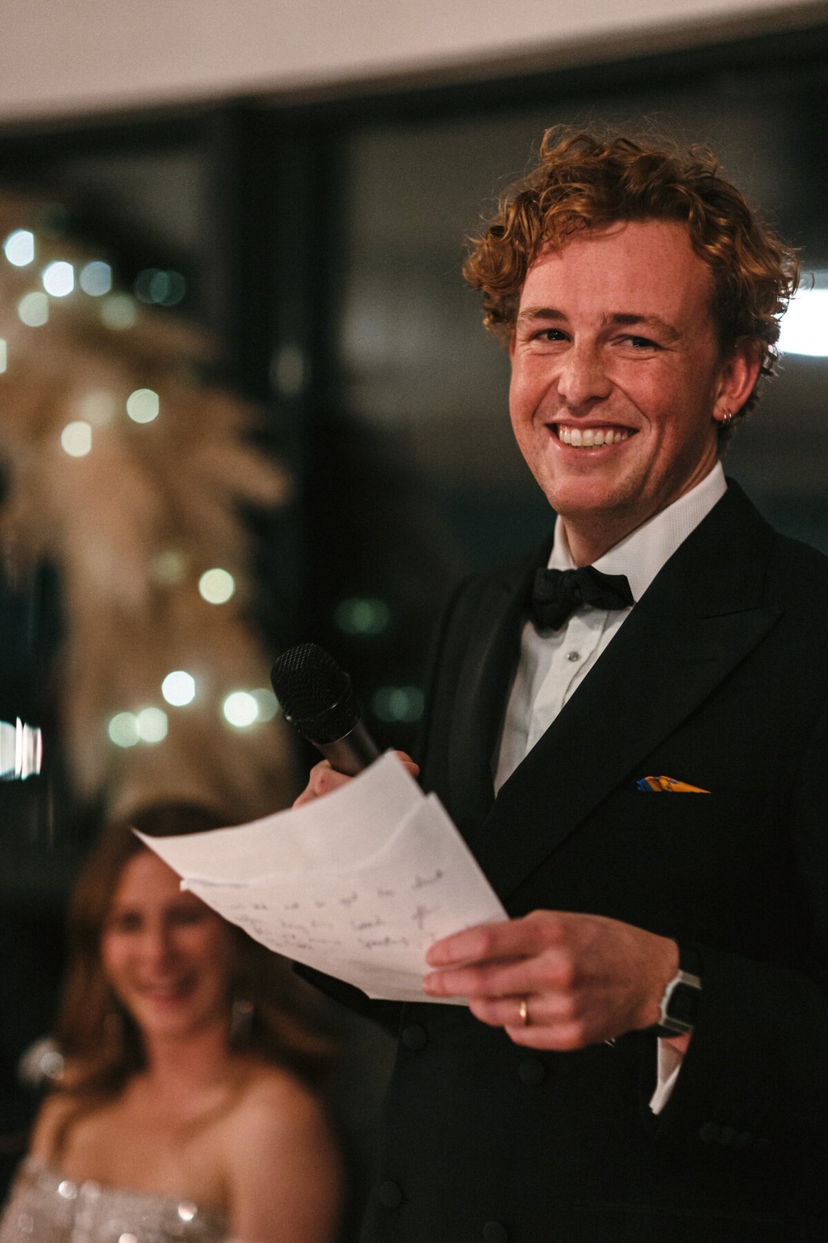 Groom's speech at his winter wedding 