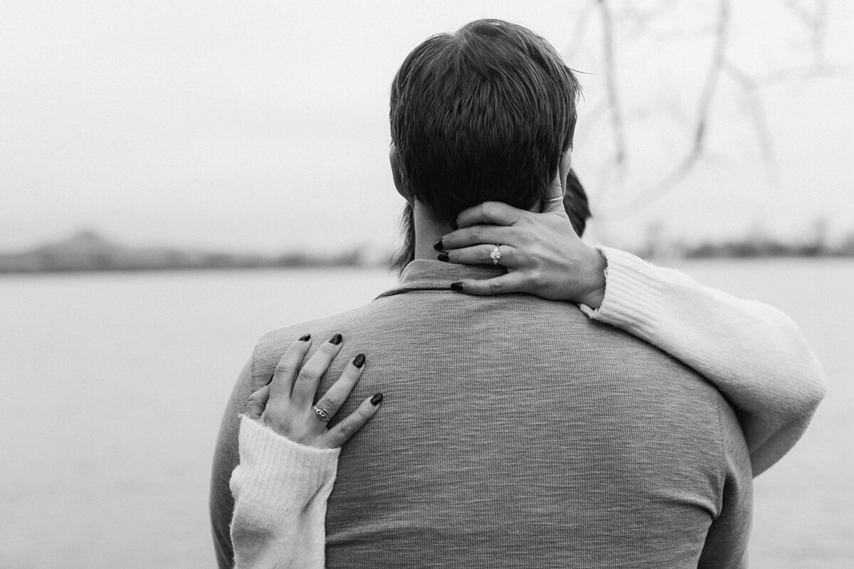 black-and-white-engagement-portrait