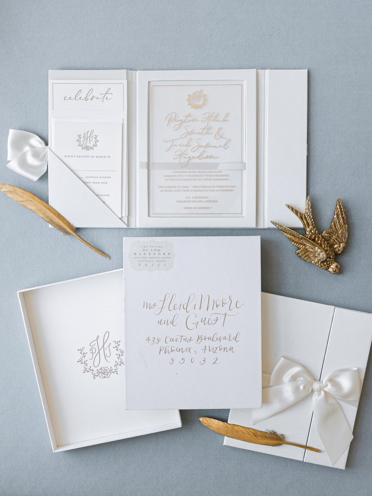 silk-boxed-letterpress-monogram-wedding-invitations