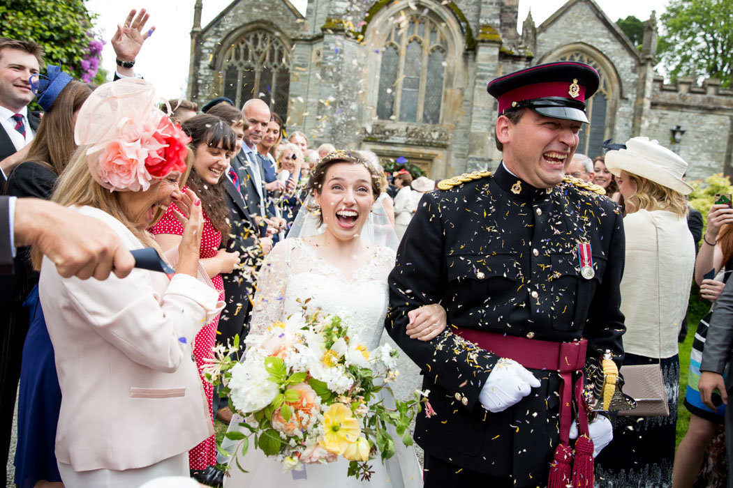 Confetti photo at Countryways Devon