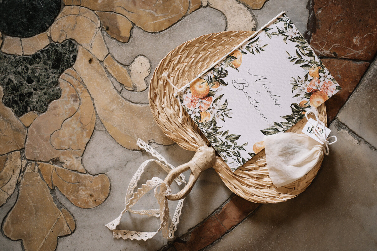 Sicilian details of a destination wedding