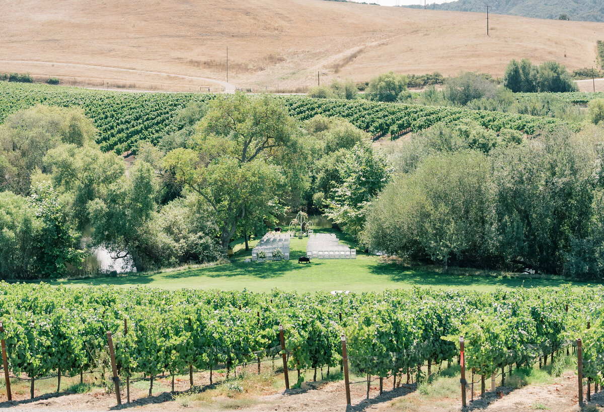 view from Greengate Ranch and Vineyard wedding venue