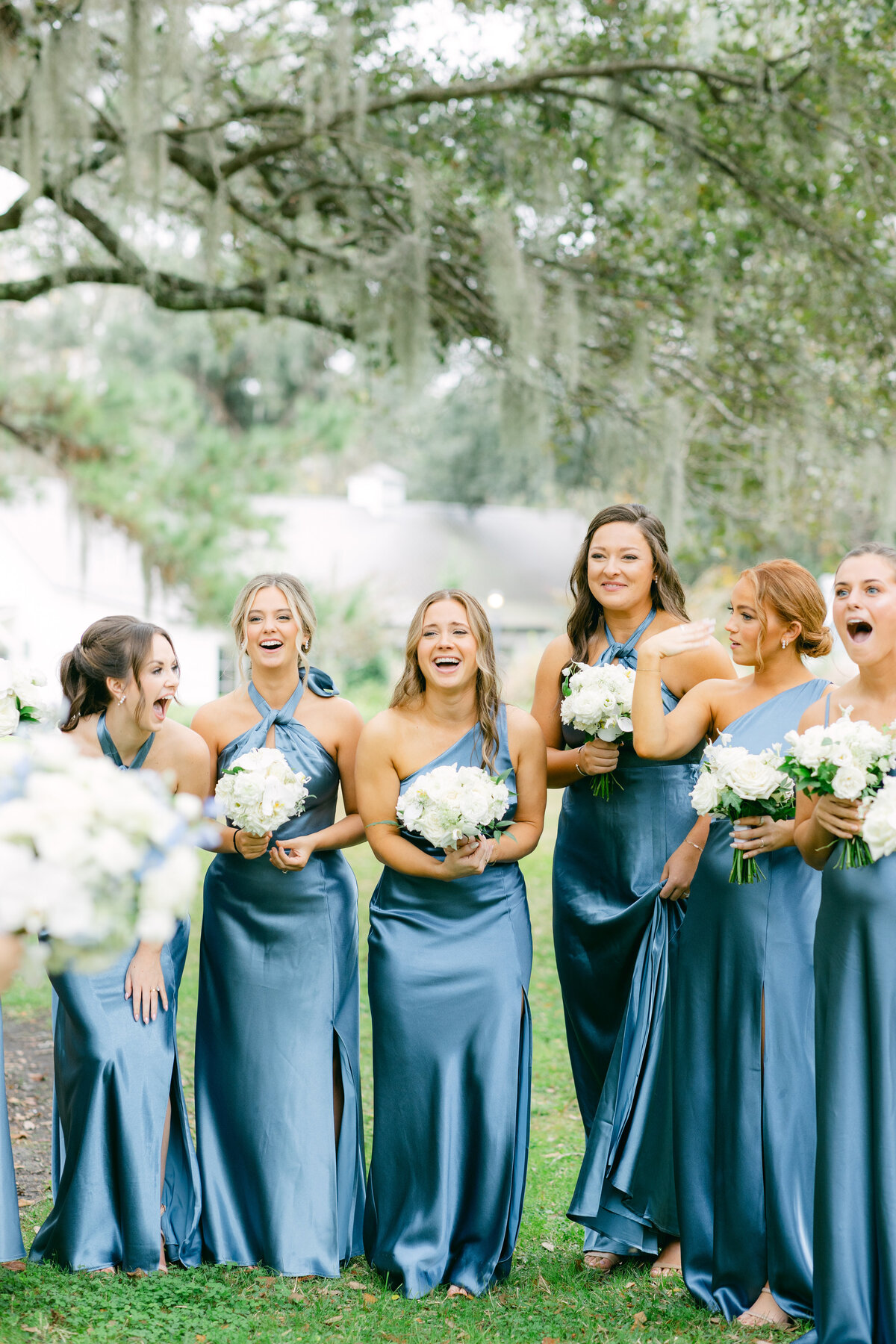 Katherine Horton Photography Sarah & Trey's Wedding Day First Look with the Bridesmaids 057