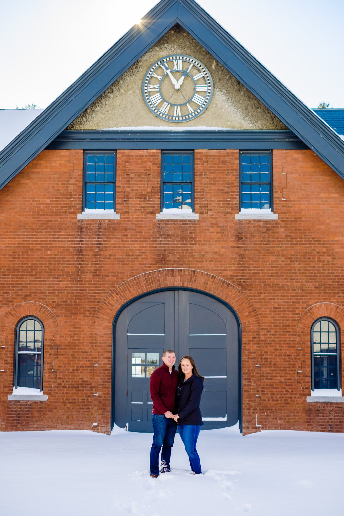 Shelburne Farms Snowy Engagement Session