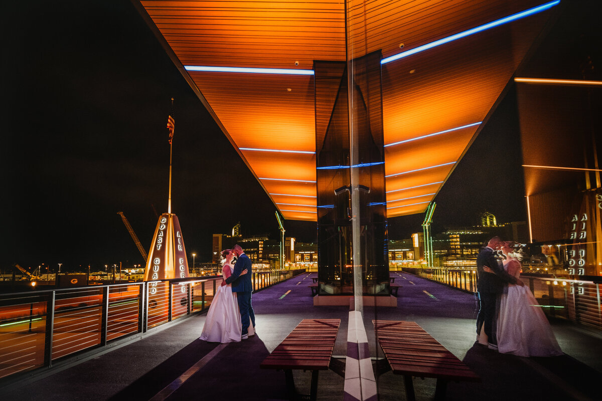 Night Life Wedding Photo at the Green Bay Resch Center