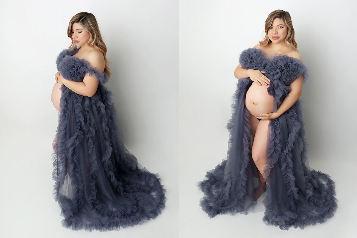 tulle ruffle pregnancy dress