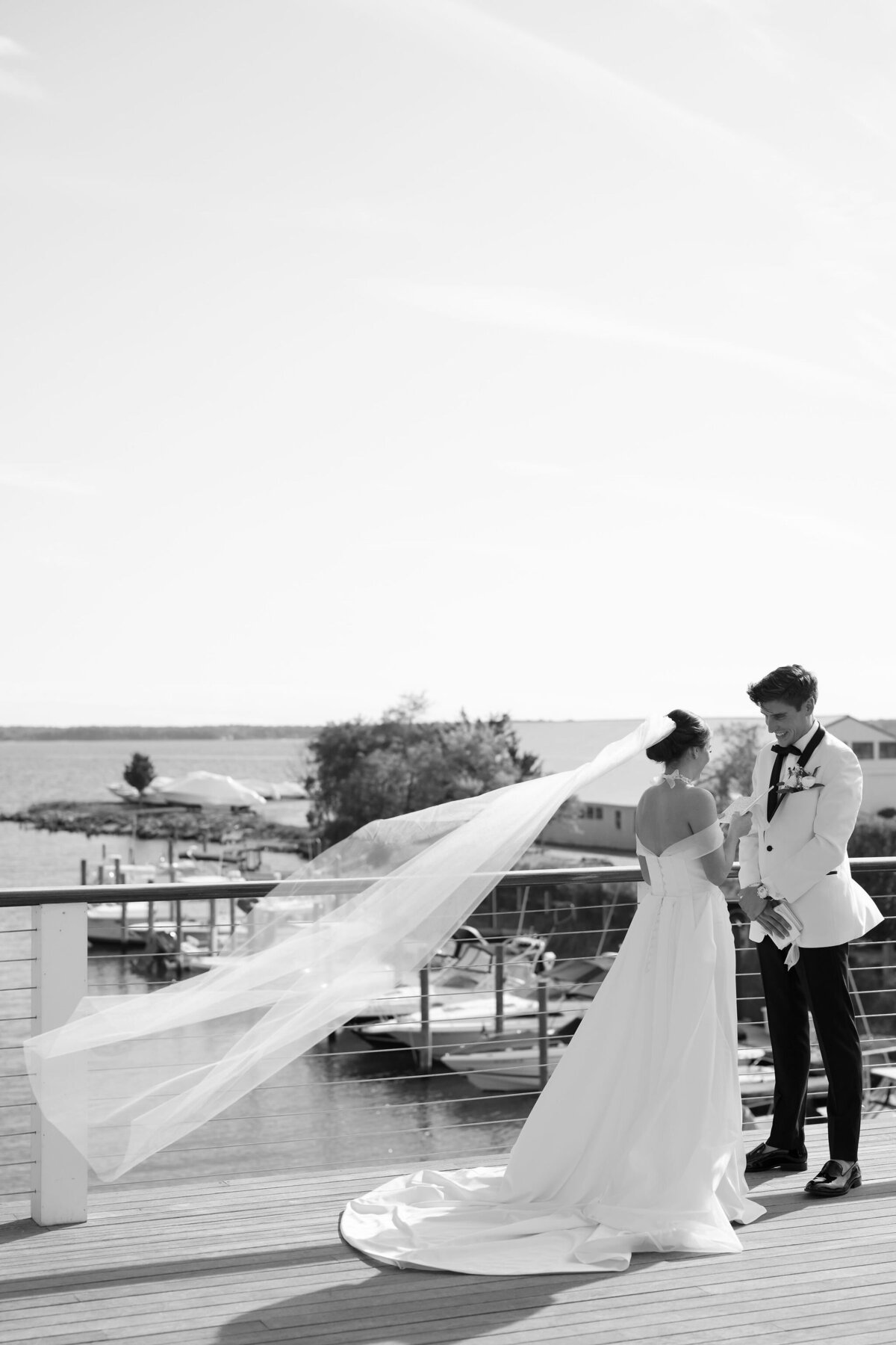 Outdoor First Look Photo by Lisa Blanche Photography