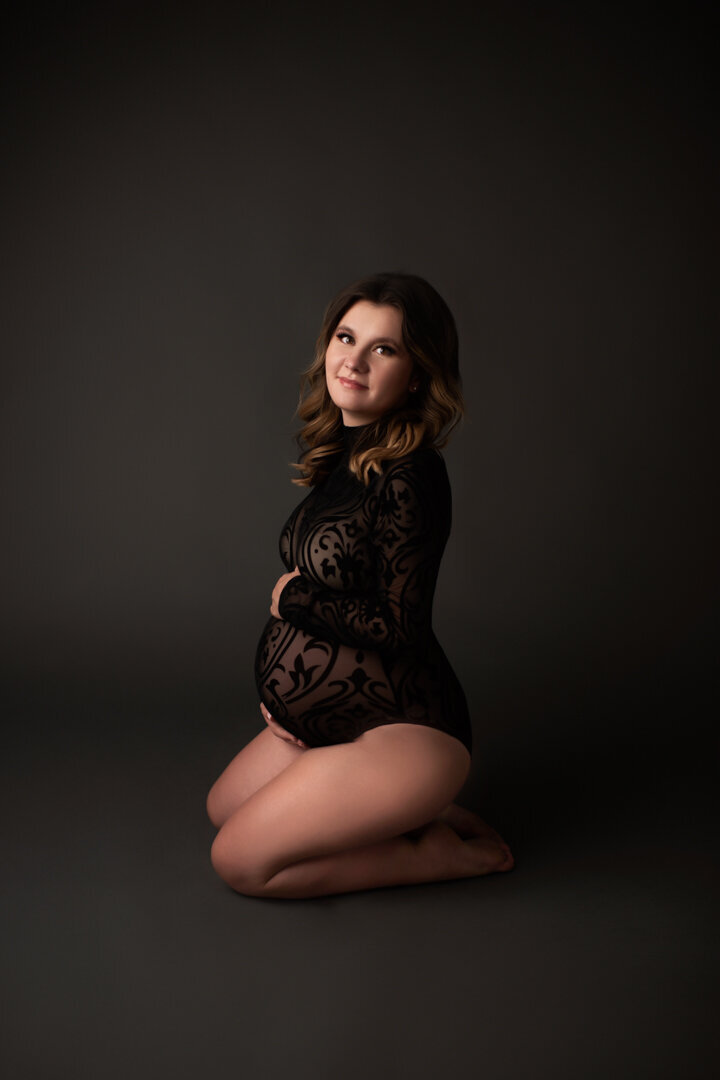 Brighton Maternity Photography Studio Session with Shear Body Suit By For The Love Of Photography
