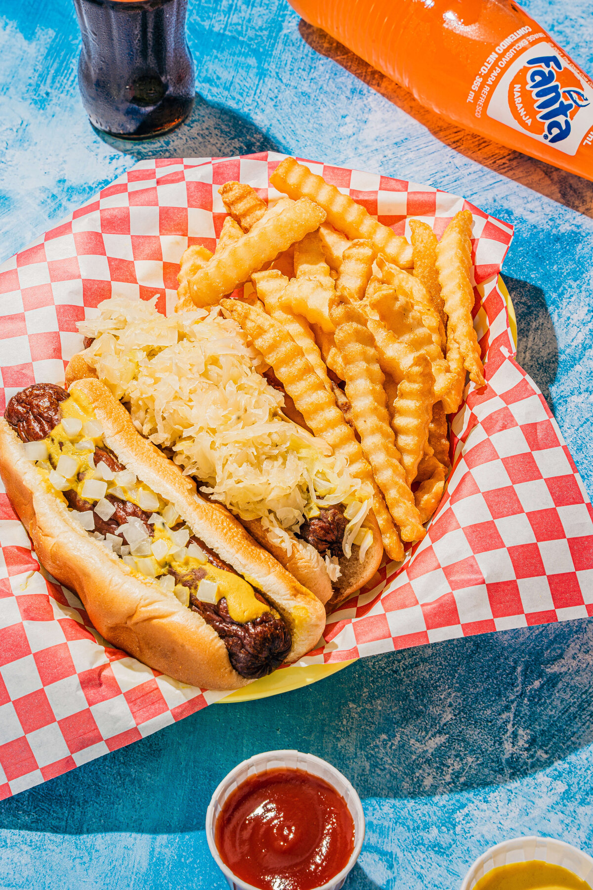 Greenville, SC editorial food photography featuring hot dogs