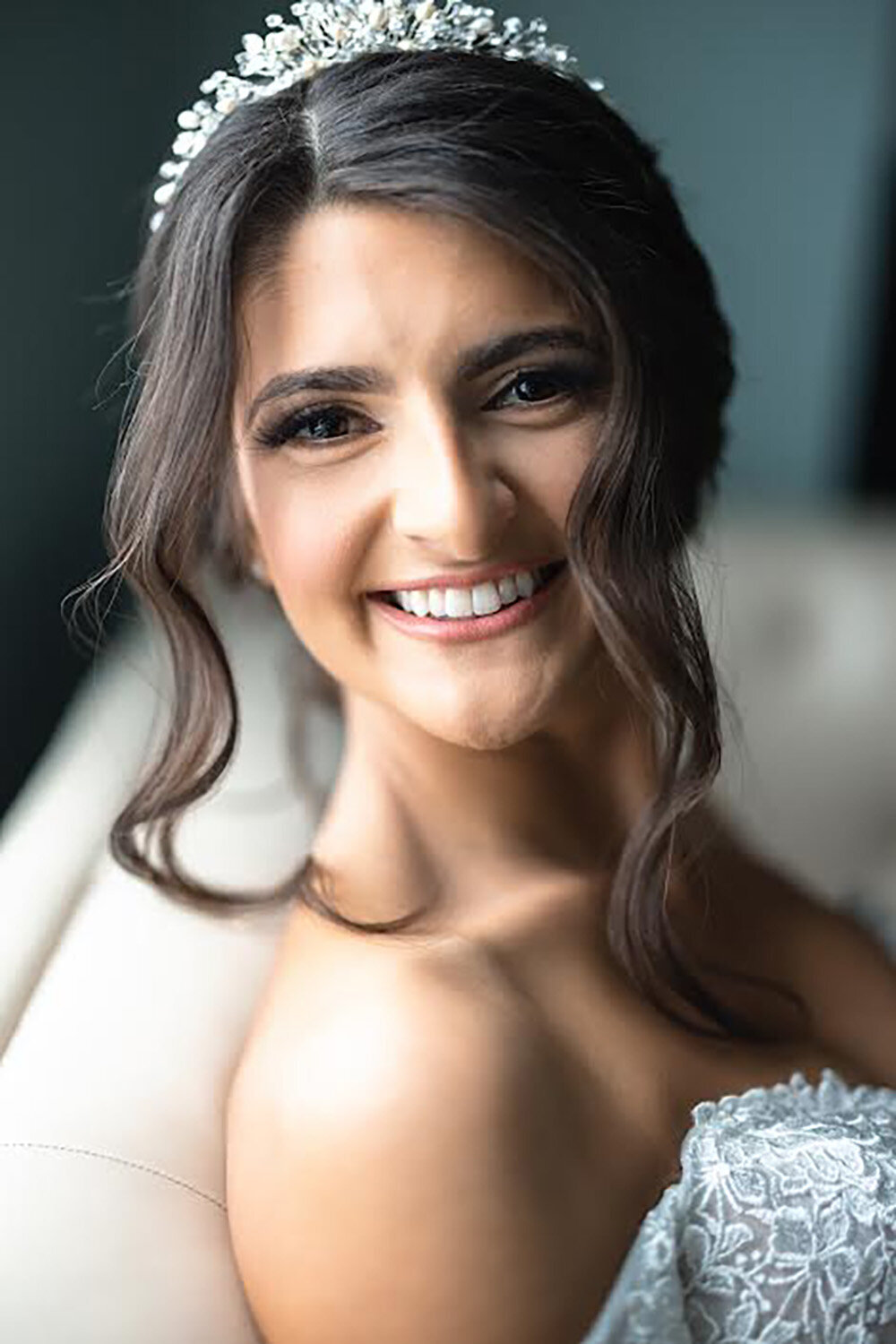Beautiful bridal session photo featuring wedding day glam by Skinlux Beauty Bar, a luxury bridal makeup artist in NYC, NJ & PA.