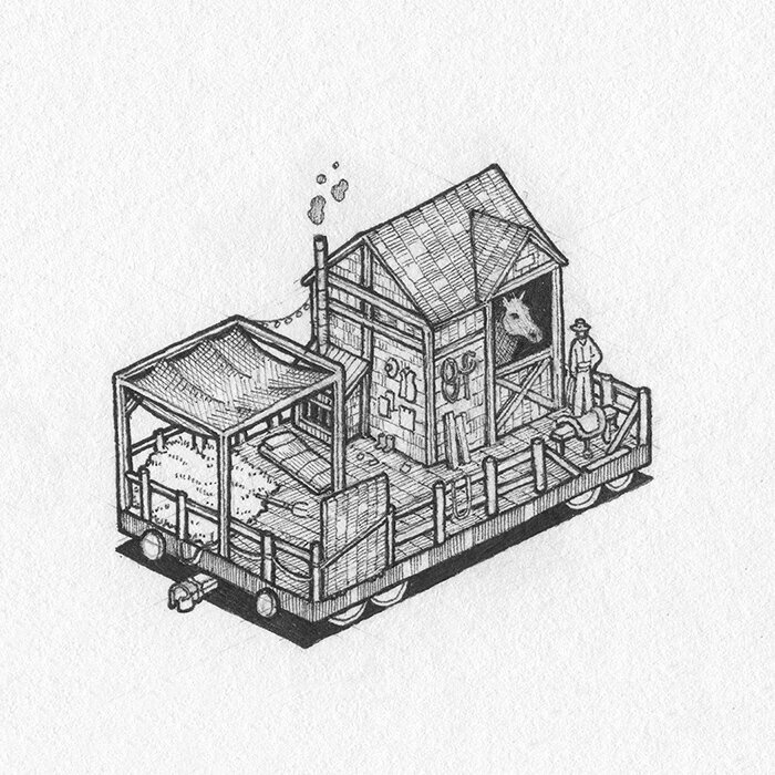 Pen and Ink Illustration of Inktober 2023 prompt: Pen and Ink Illustration of Inktober 2023 prompt: Saddle