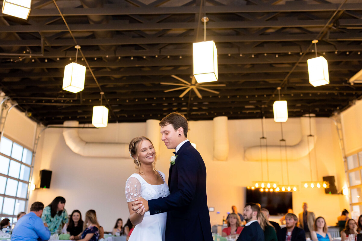 Bride and groom first dance at Ruby Cora wedding venue in Adams,,TN