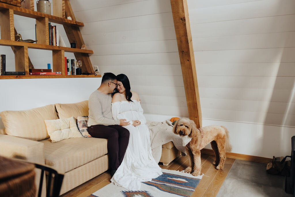 Maternity Photos in Ottawa Cabin- Maiora Studios