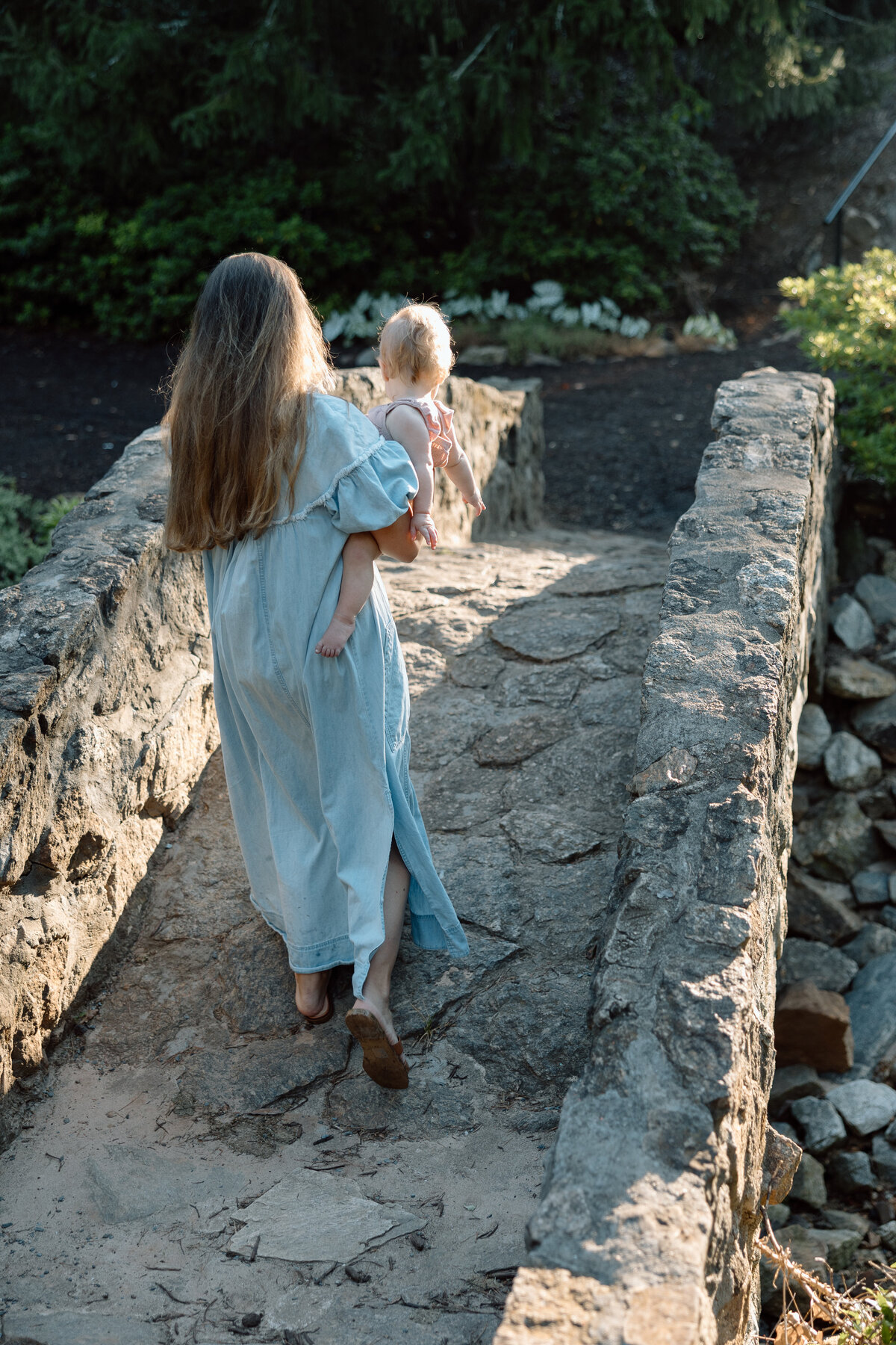 Downtown Greenville Rock quarry garden mommy and me photos