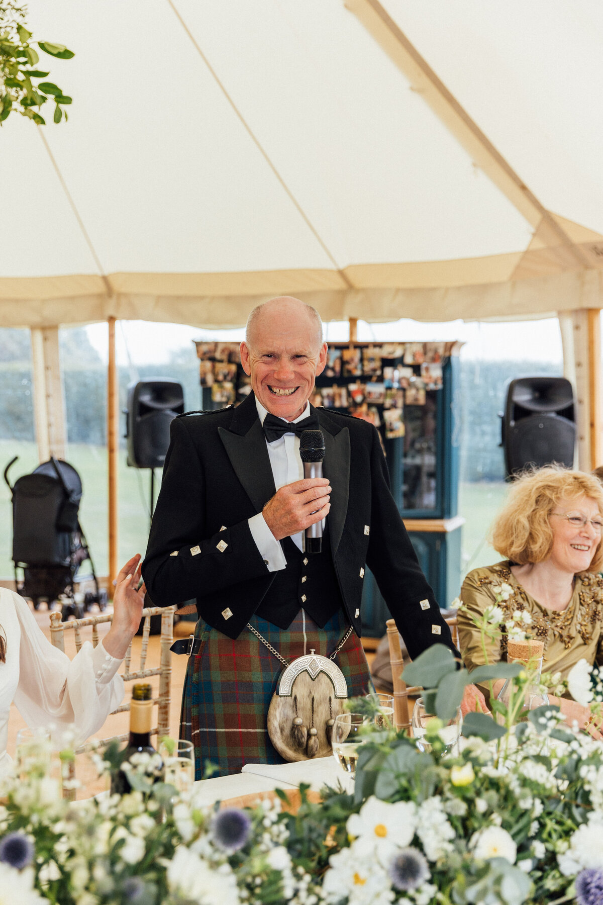 Wedding guests at Hill of Tarvit