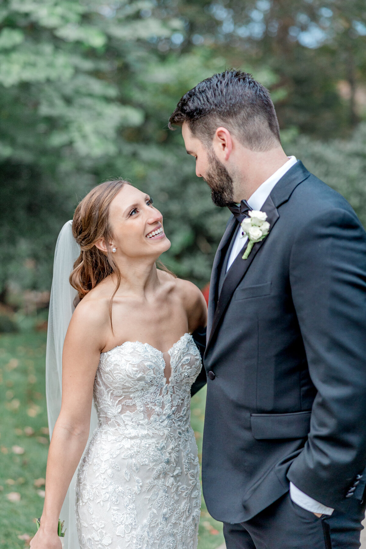 A bride and groom get married at the Avenir in Walpole