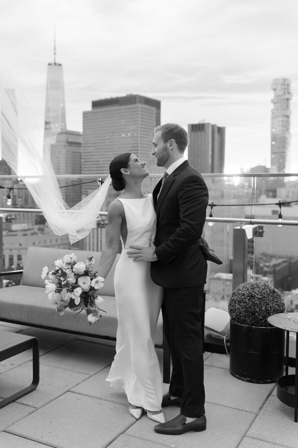 NYC Bride + Groom by Lisa Blanche Photography