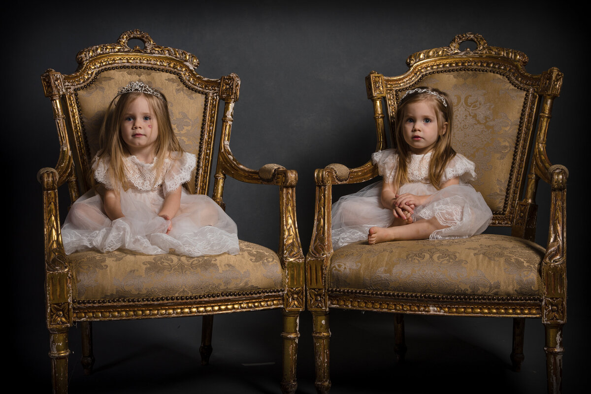 Studio Shoot of Twins with Atlanta Family Photographer
