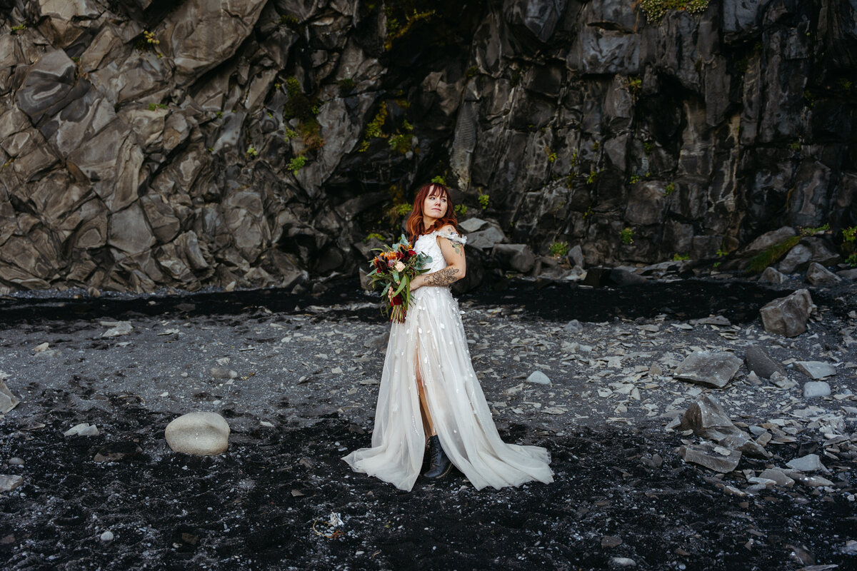 REYNISFJARA Iceland Elopement -53
