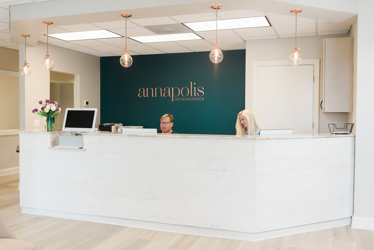 Orthodontic Office Reception Desk | Annapolis Orthodontics Annapolis, MD