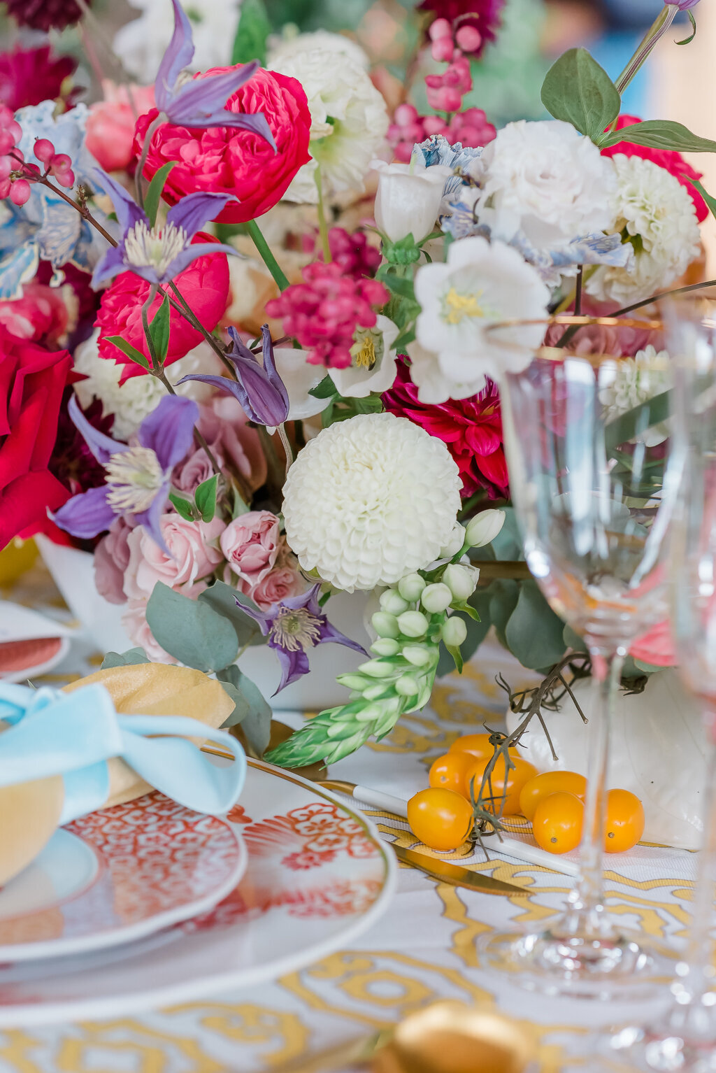 Wedding Photographer Anna Lundgren - helloalora elopement at Villa La Cassinella table scape inspiration