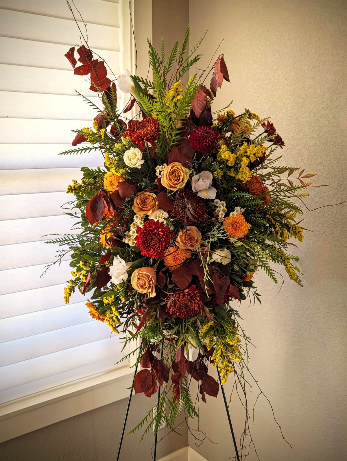 funeral and sympathy floral fall spray