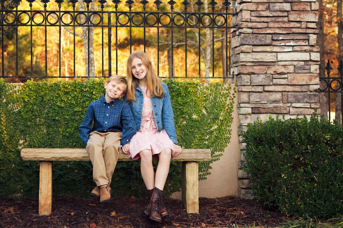 A family portrait of a brother and sister