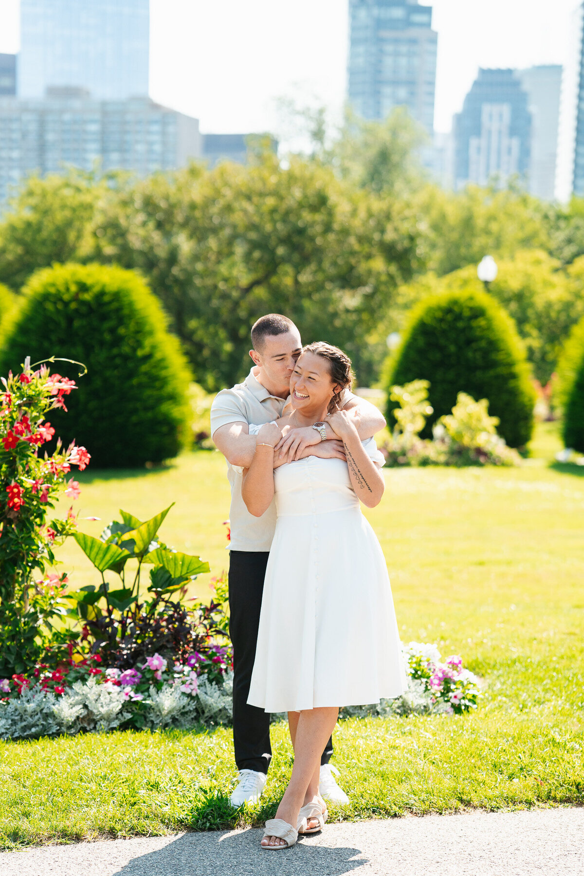 Beacon Hill engagement session in Boston featuring authentic, candid moments of the couple.