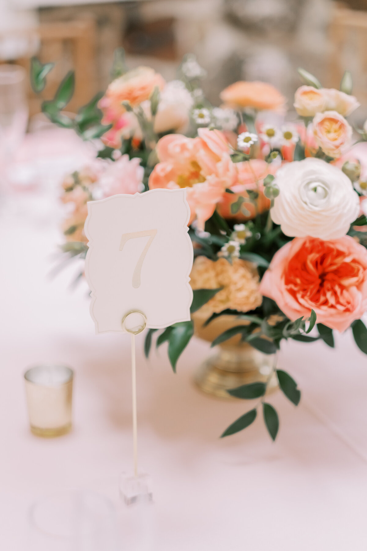 Wedding reception decor at Appleford Estate in Villanova, Pennsylvania