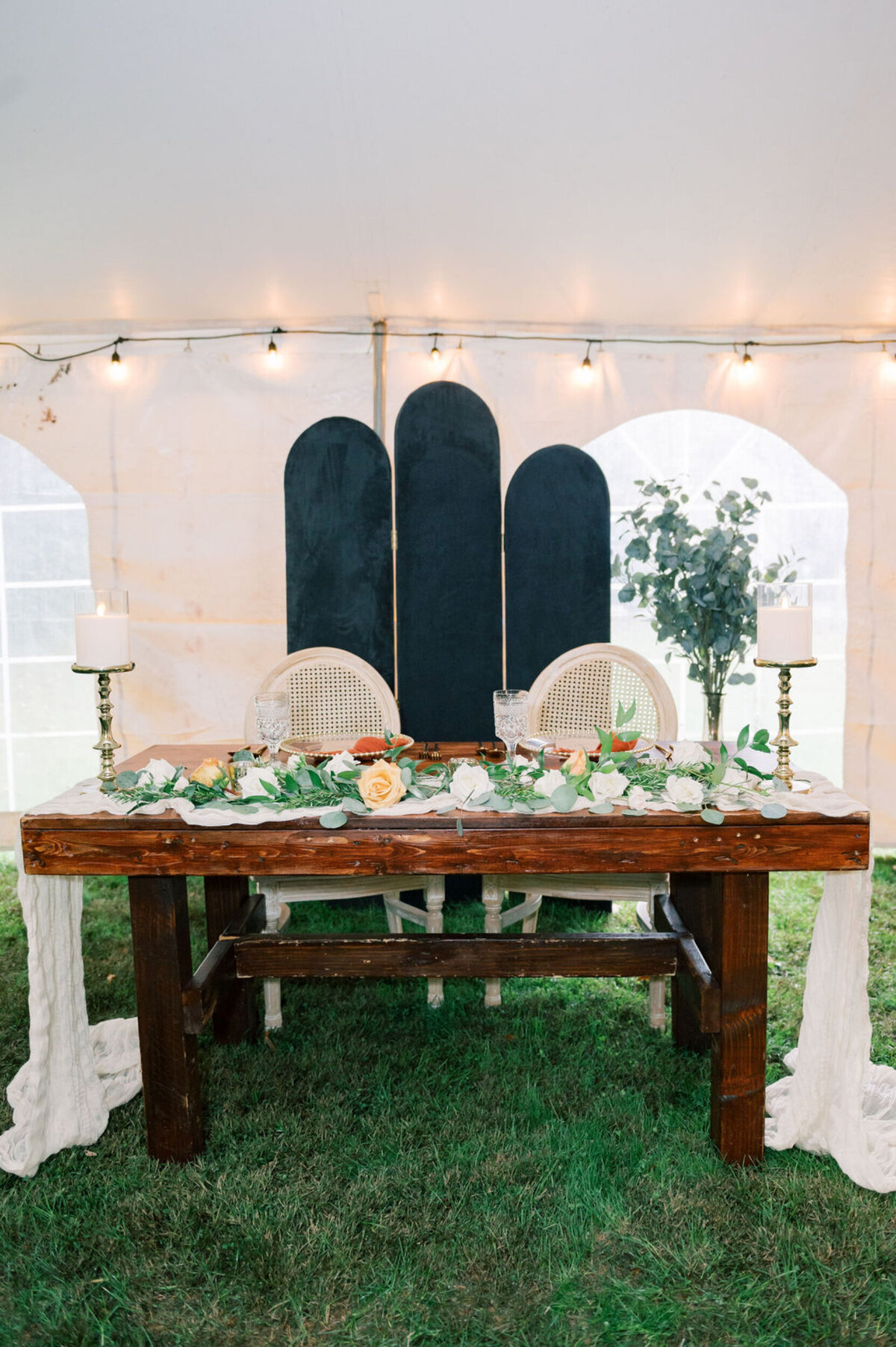 BreAnna and Ryan Wedding - Candlesticks, Runner, Divider and Vase_Eucalyptus(1)