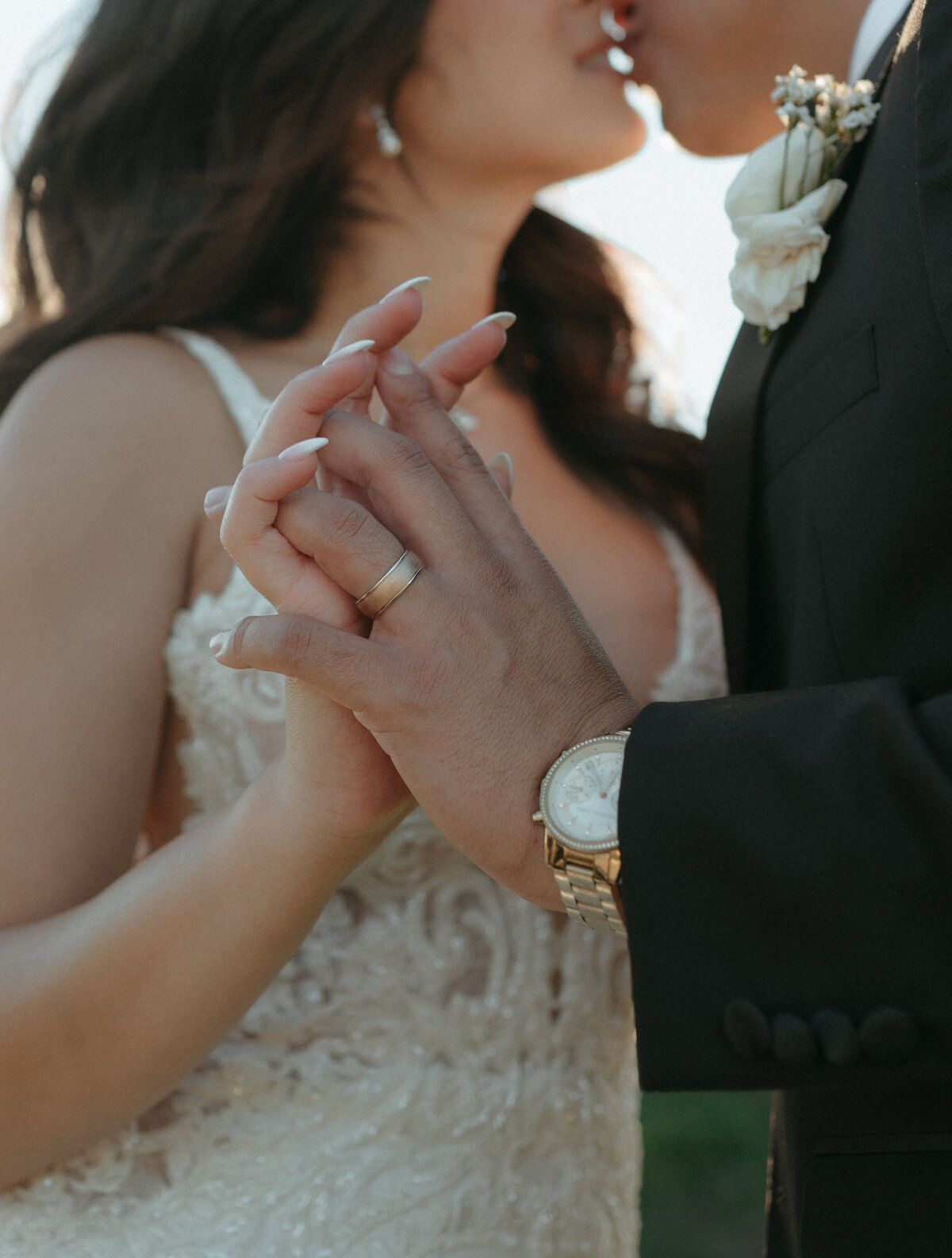 bride and groom detail wedding photos