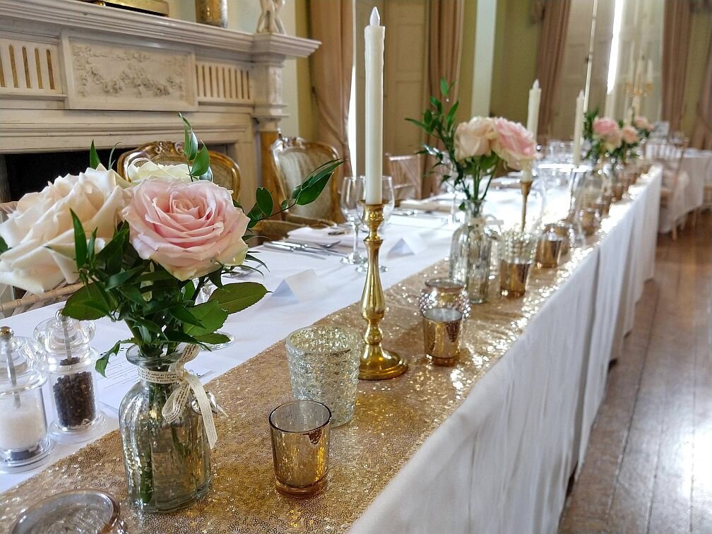 Blush and gold candelabra wedding (9)