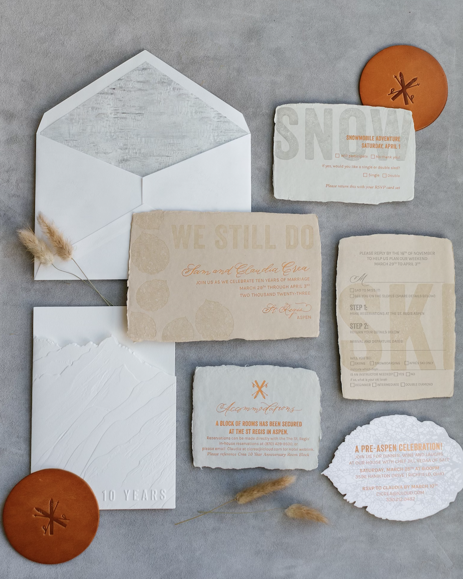 Modern Aspen Colorado Wedding with Copper Foil