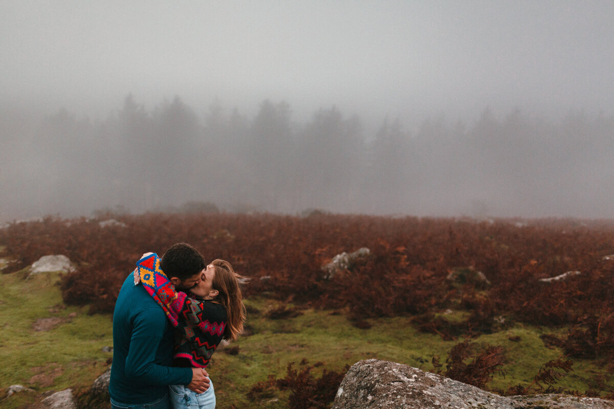 Engagement shoot on Dartmoor in Autumn