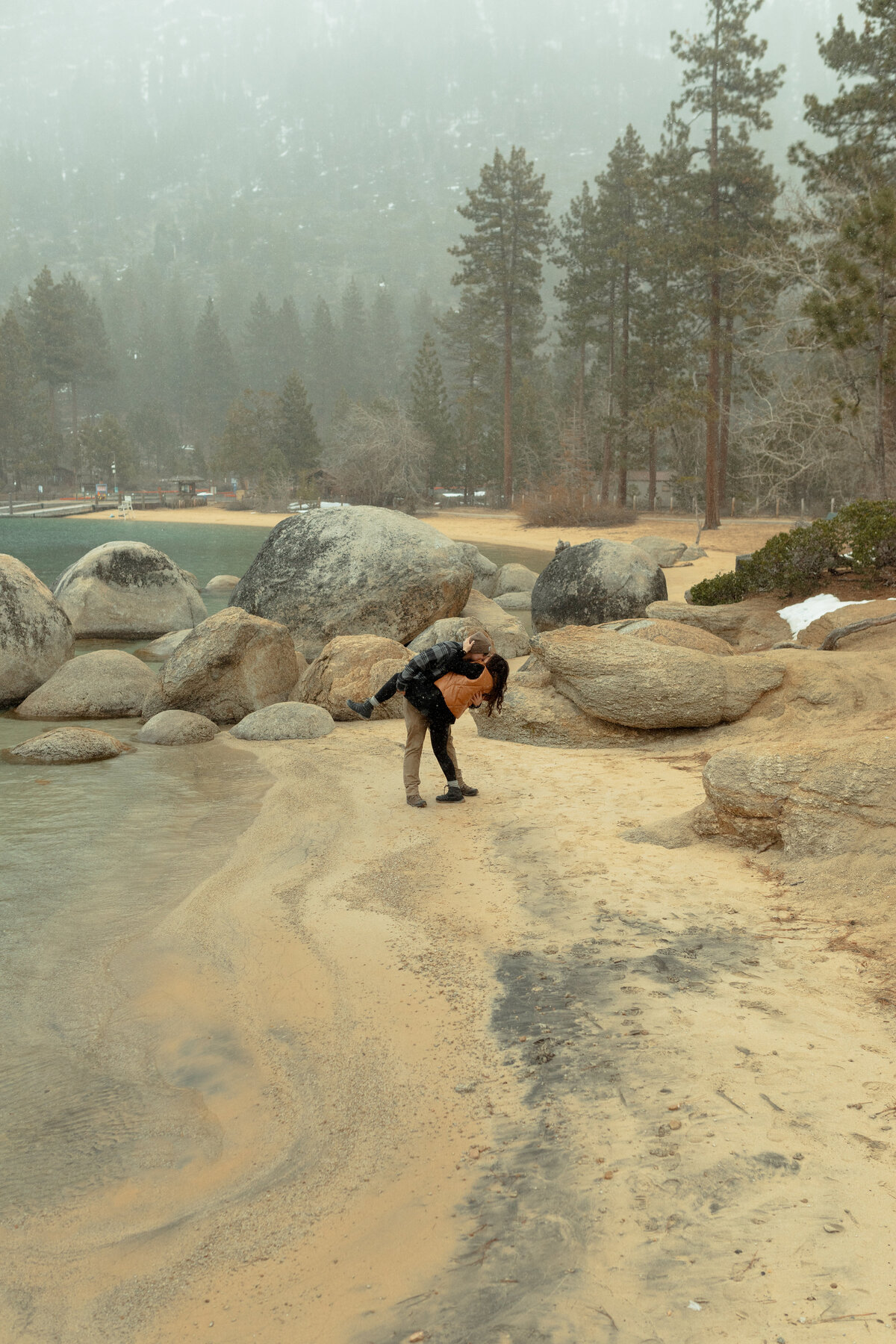 Lance + Kerstin Lake Tahoe Sand Harbor Engagement Proposal SP-25
