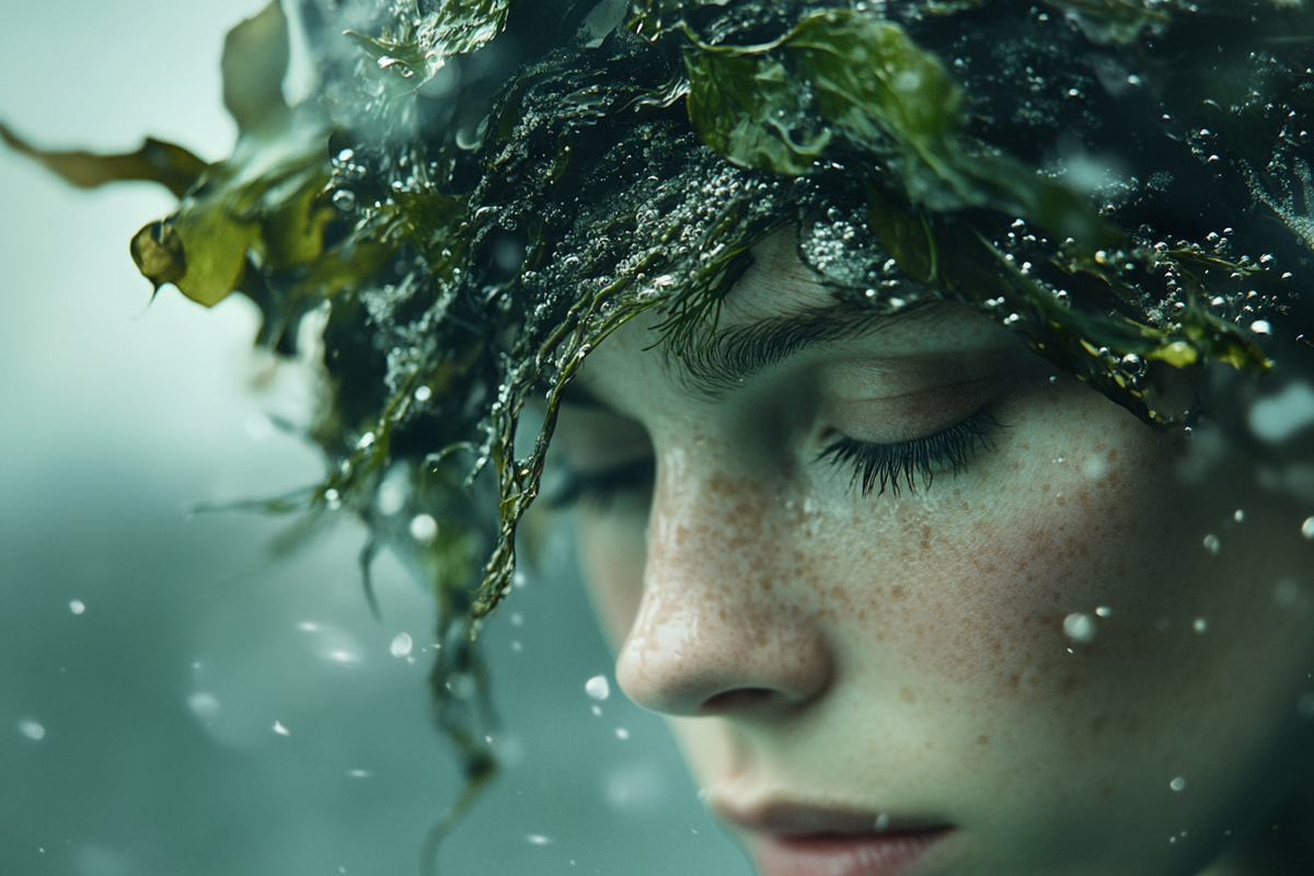 amelia_62627_Cinematic_shot_of_a_mermaid_with_kelp_seaweed_ha_2a17226c-7cd9-4a66-b01d-5ef44dfd97cd_0
