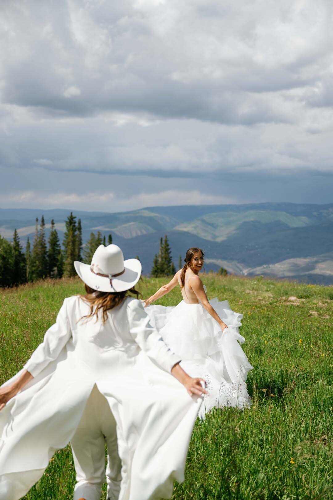 3a Two Brides Beaver Creek Colorado Mountain Wedding by GoBella.com @gobella 30