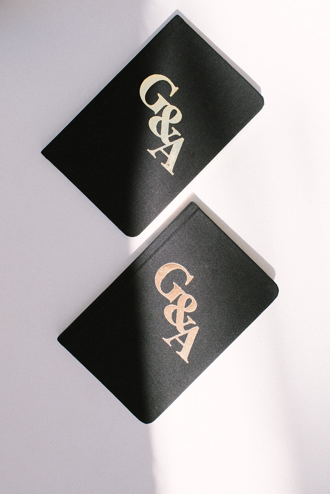 Modern-wedding-vow-book-monogram-black