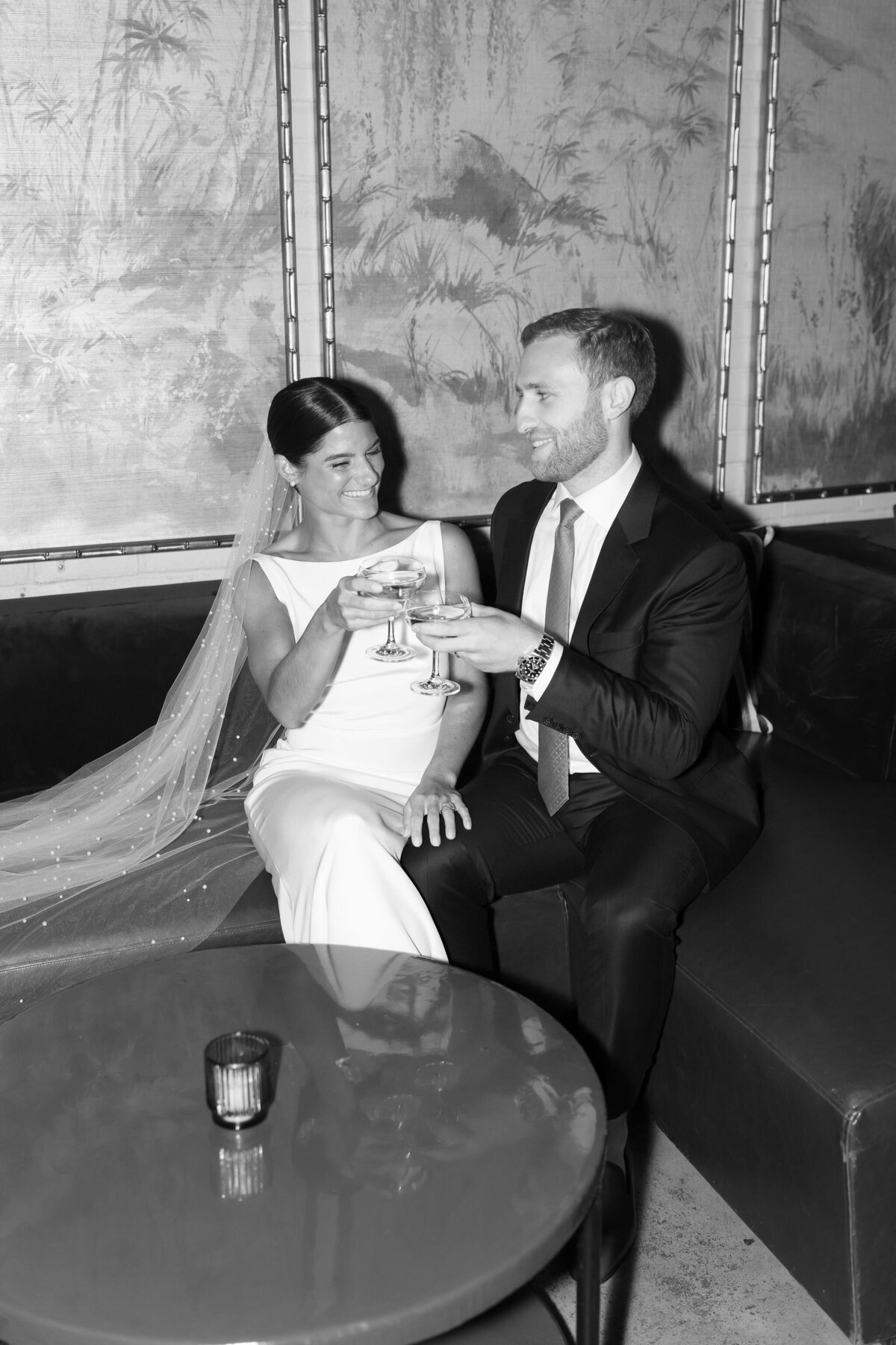 NYC  Bride + Groom Portrait by Lisa Blanche Photography
