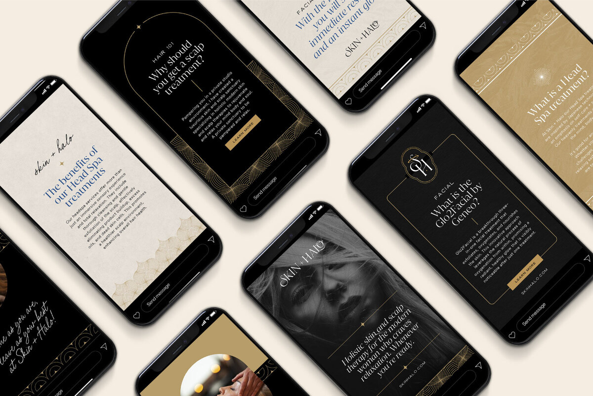 Social Media Template Mockups for a Luxury Spa