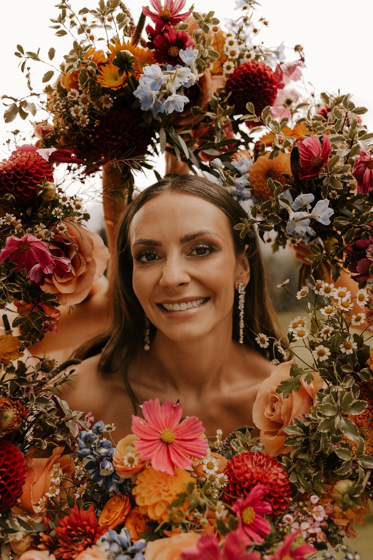 flowers with bride
