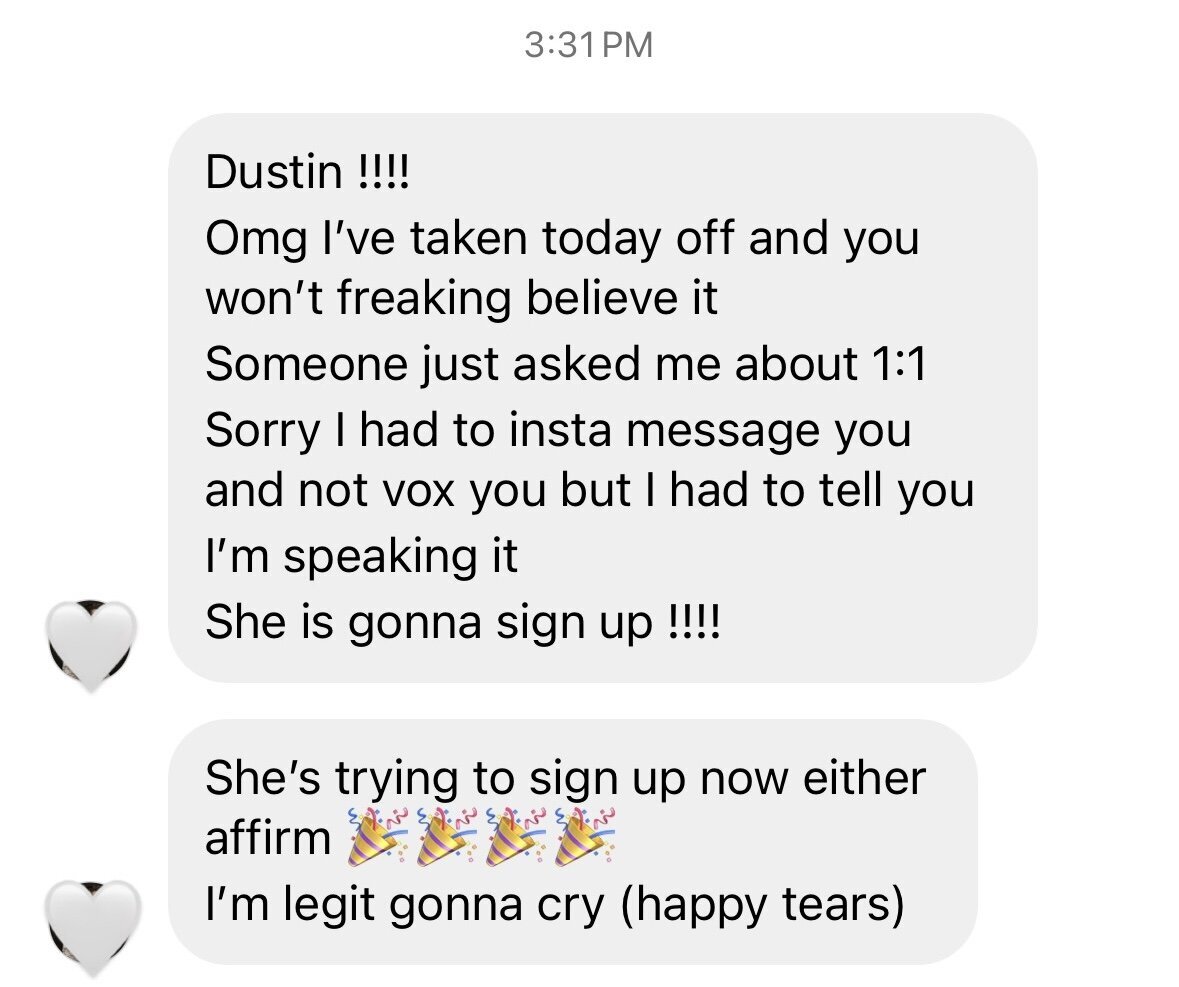day off someone asking 1to1