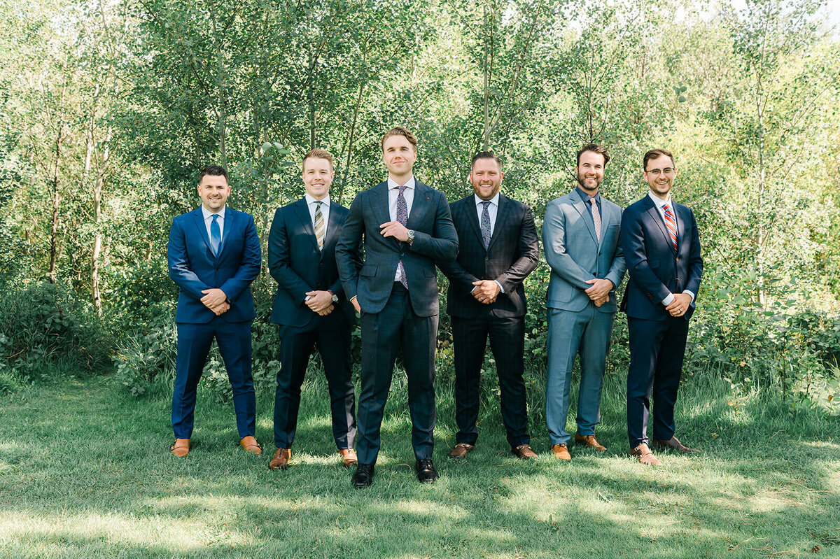 An Edmonton Groom with his friends on his wedding day