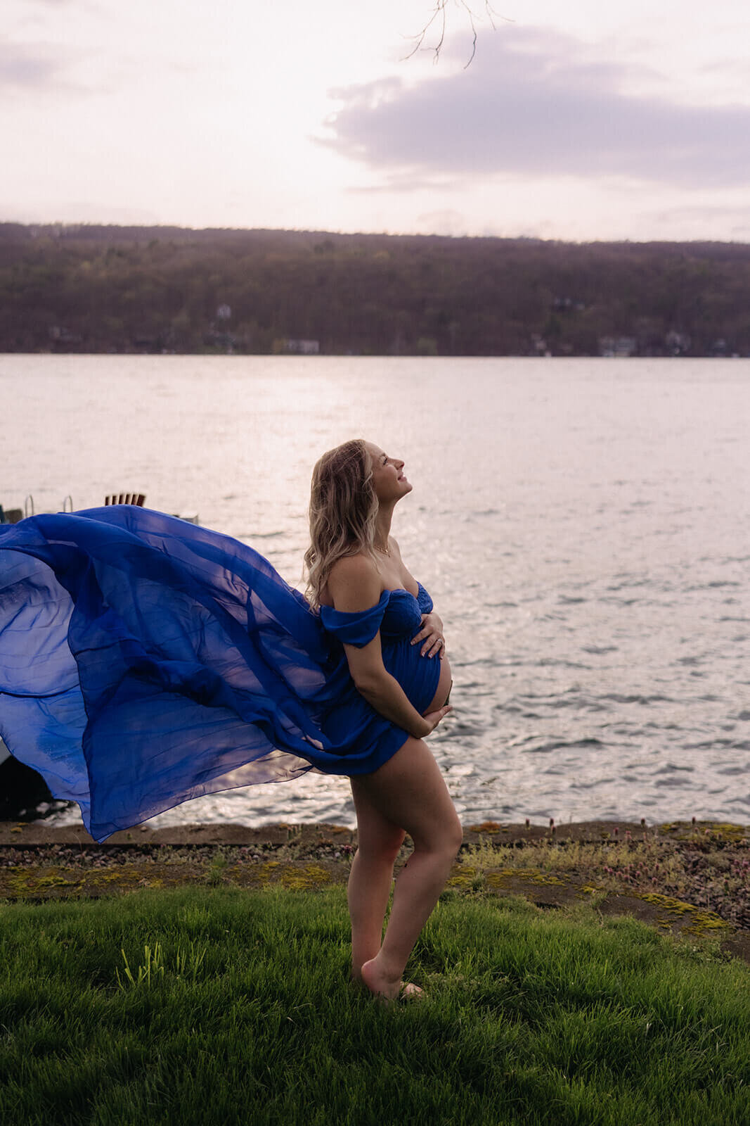 Lakeside maternity session in the Finger Lakes