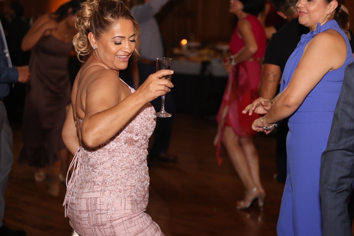 Guests enjoying the dance floor at Union Club Hotel wedding celebration.