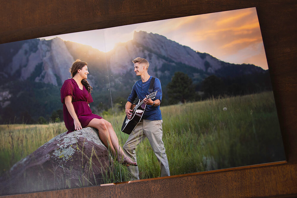 heirloom-family-album-mountain-couple-guitar-romantic-sunset-mountain-background-gold-gilded-pages-vegan-leather