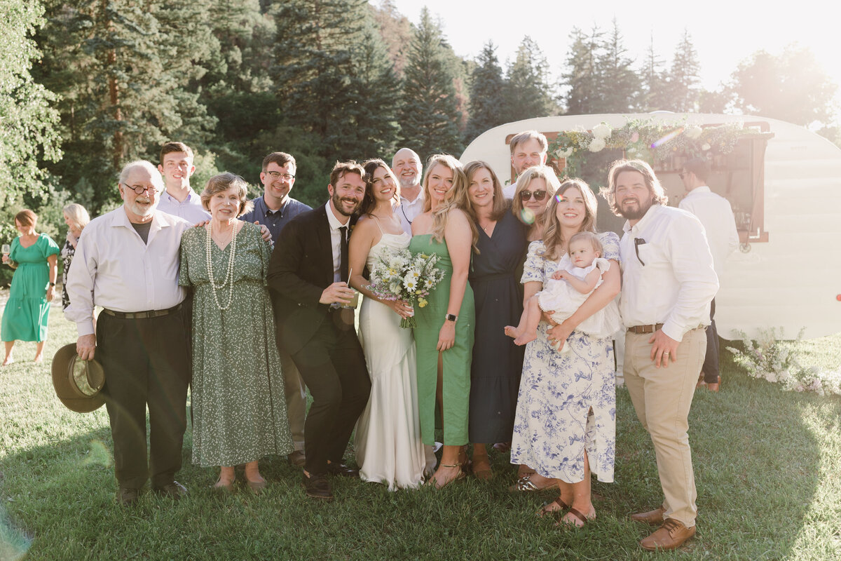 Wedding guests at Dallenbach Ranch Colorado Wedding