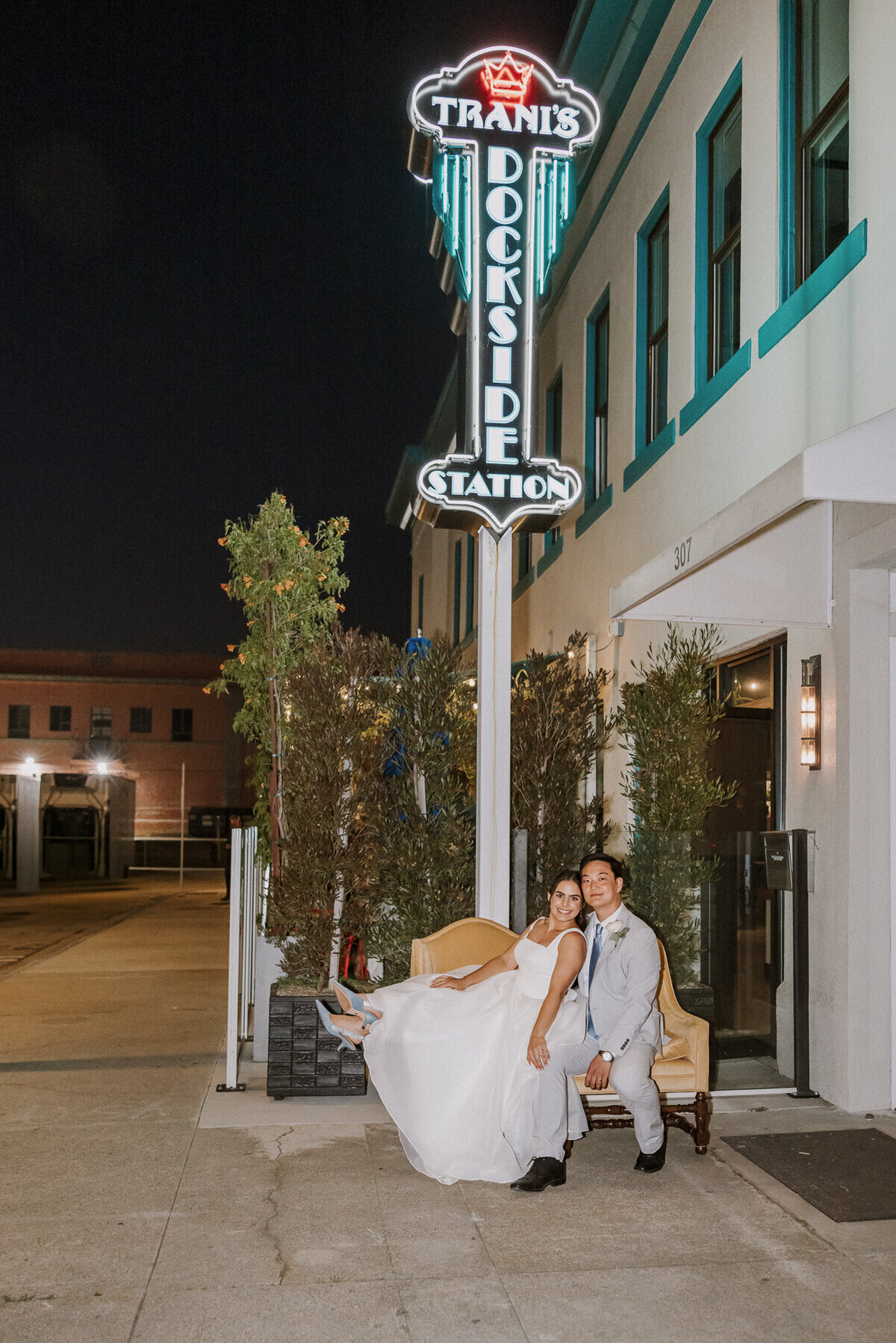 Trani's dockside wedding reception